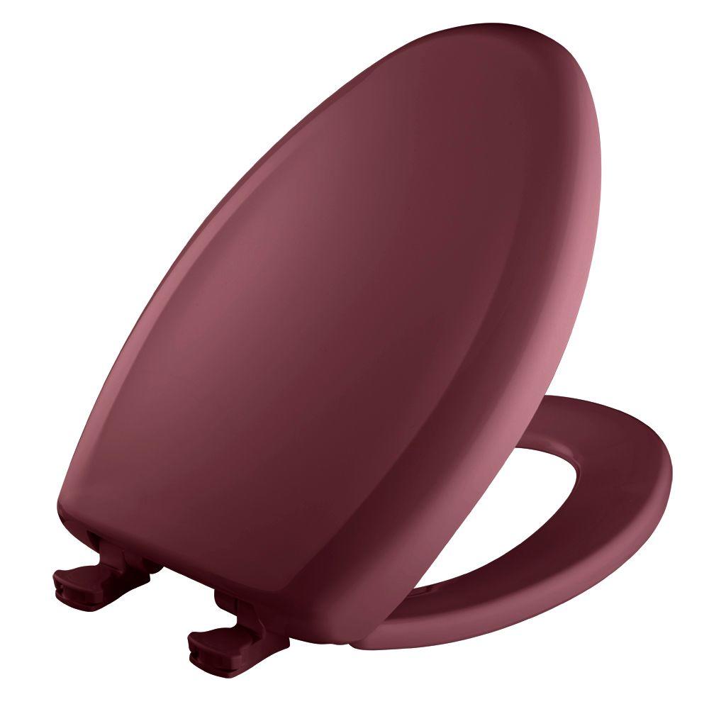 BEMIS Slow Close STATITE Elongated Closed Front Toilet Seat in Ruby