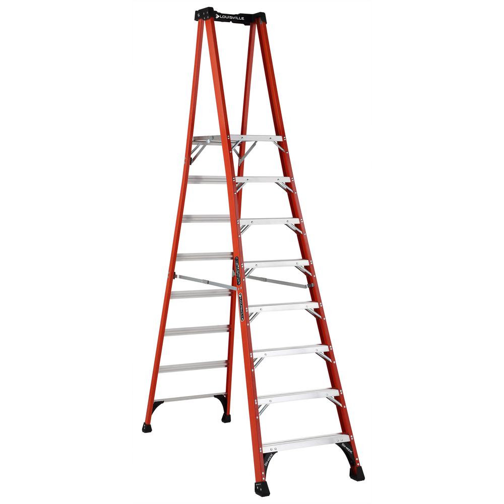 Louisville Ladder 8 ft. Fiberglass Pinnacle PRO Platform Ladder with 375 lbs.... by Louisville Ladder
