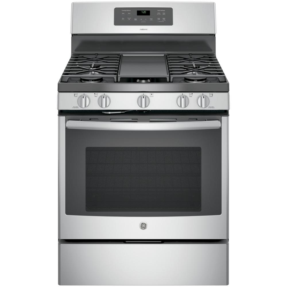 Adora 5.0 cu. ft. Gas Range with Self-Cleaning Convection Oven in Stainless Steel