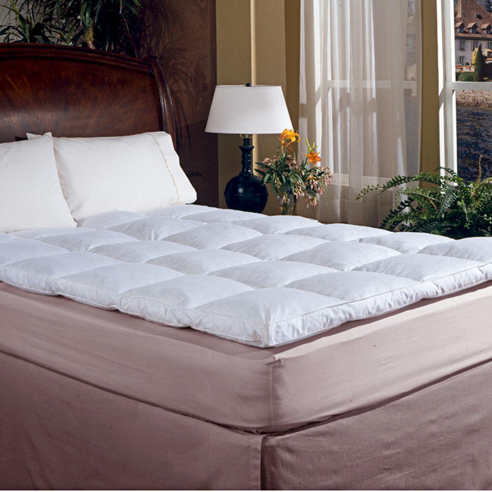 Blue Ridge Classic 2 In Gusset Twin Featherbed 706101 The Home Depot Gusset Queen Featherbed