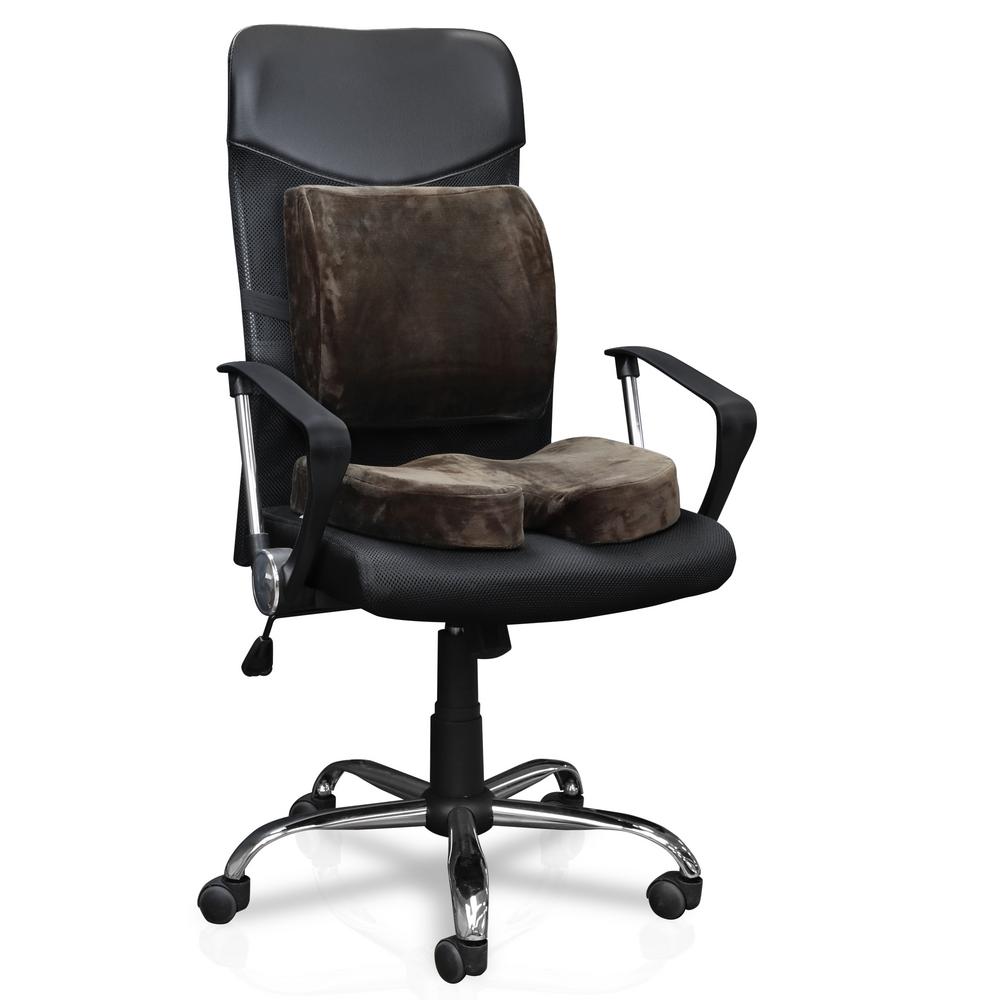 Furinno Dark Brown Firm Memory Foam Lumbar Support Chair Pad Lsbs1811 The Home Depot