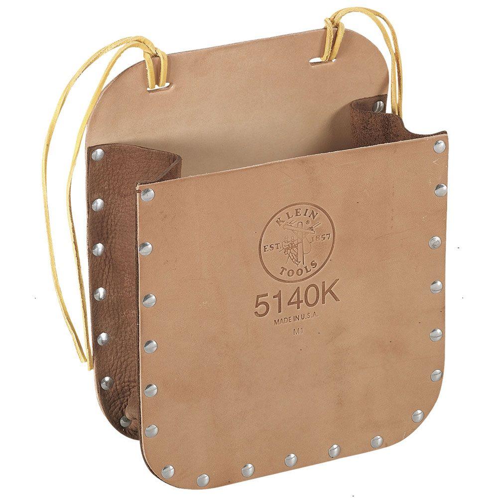 Klein Tools 3 25 In Strap Leather Tool Bag 5140k The Home Depot Strap Leather Tool Bag 5140k