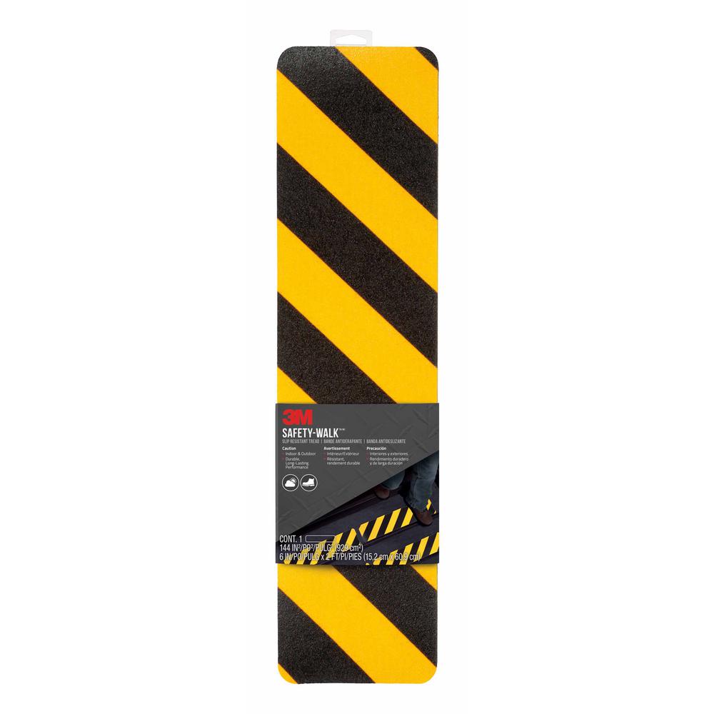 3M 6 in. x 0.66 yds. Safety Walk Slip Resistant Caution Tread Tape ...