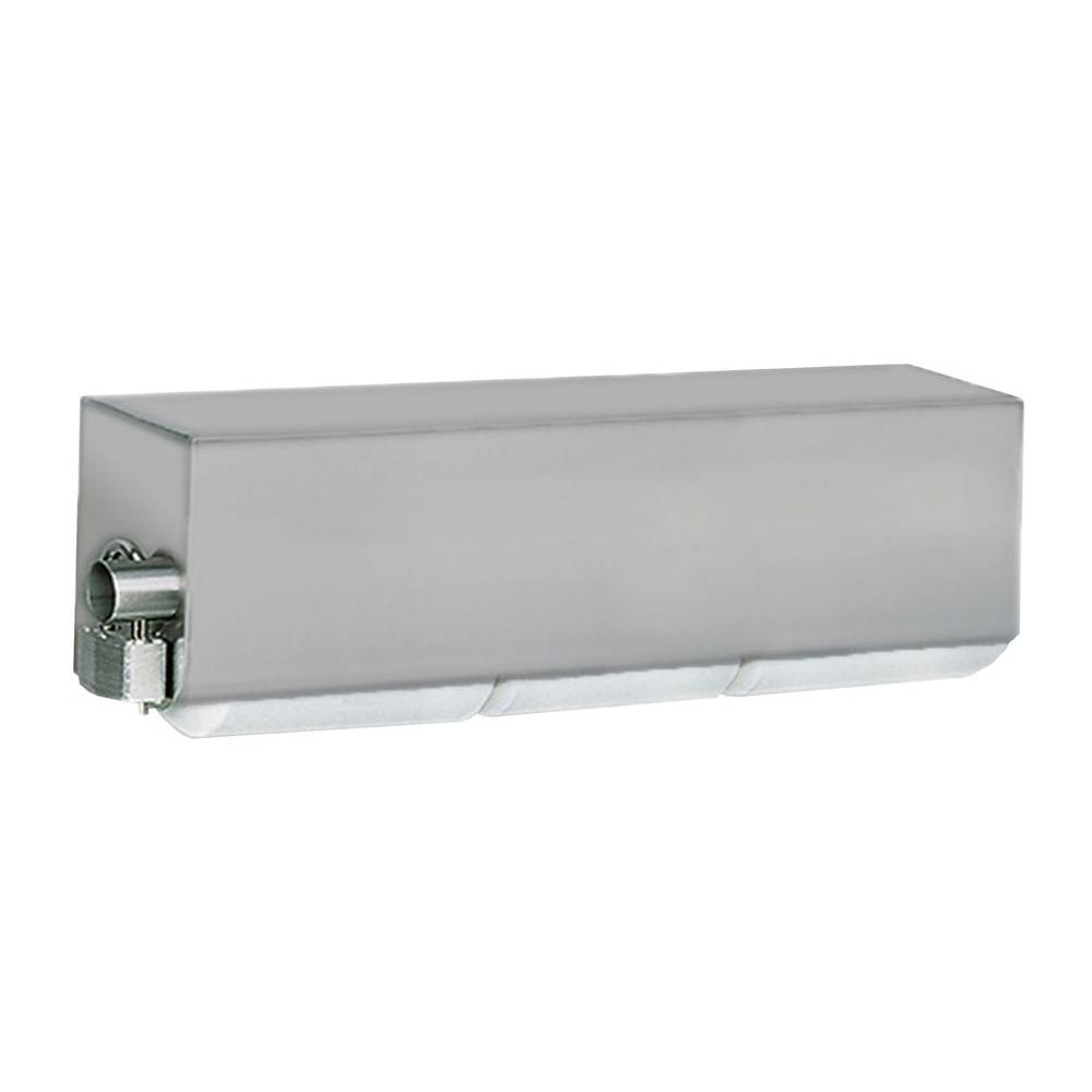 Stainless Solutions Double Post Covered Toilet Paper Holder in Steel with...