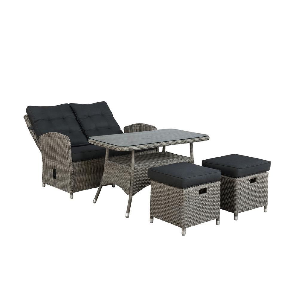 Alaterre Furniture Monaco 4 Piece All Weather Wicker Outdoor Patio Conversation Set With Gray Cushions Awwh0234hh The Home Depot - Monaco Rattan Patio Set Alaterre Furniture Monaco 4 Piece All Weather Wicker Outdoor Patio Conversation Set With Gray Cushions Awwh0234hh The Home Depot - Monaco Rattan Patio Set