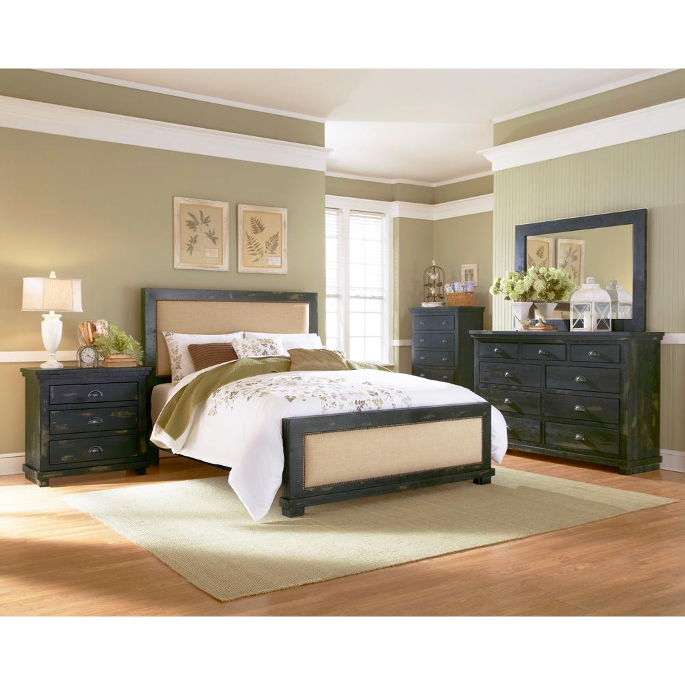 Progressive Furniture Willow 5 Drawer Distressed Black Chest P612 Progressive Furniture Willow 5 Drawer