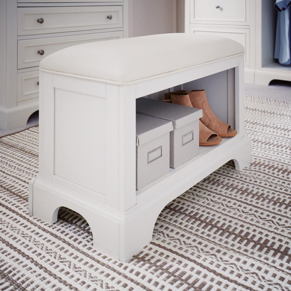 Homestyles Naples White Storage Bench 5530 27 The Home Depot