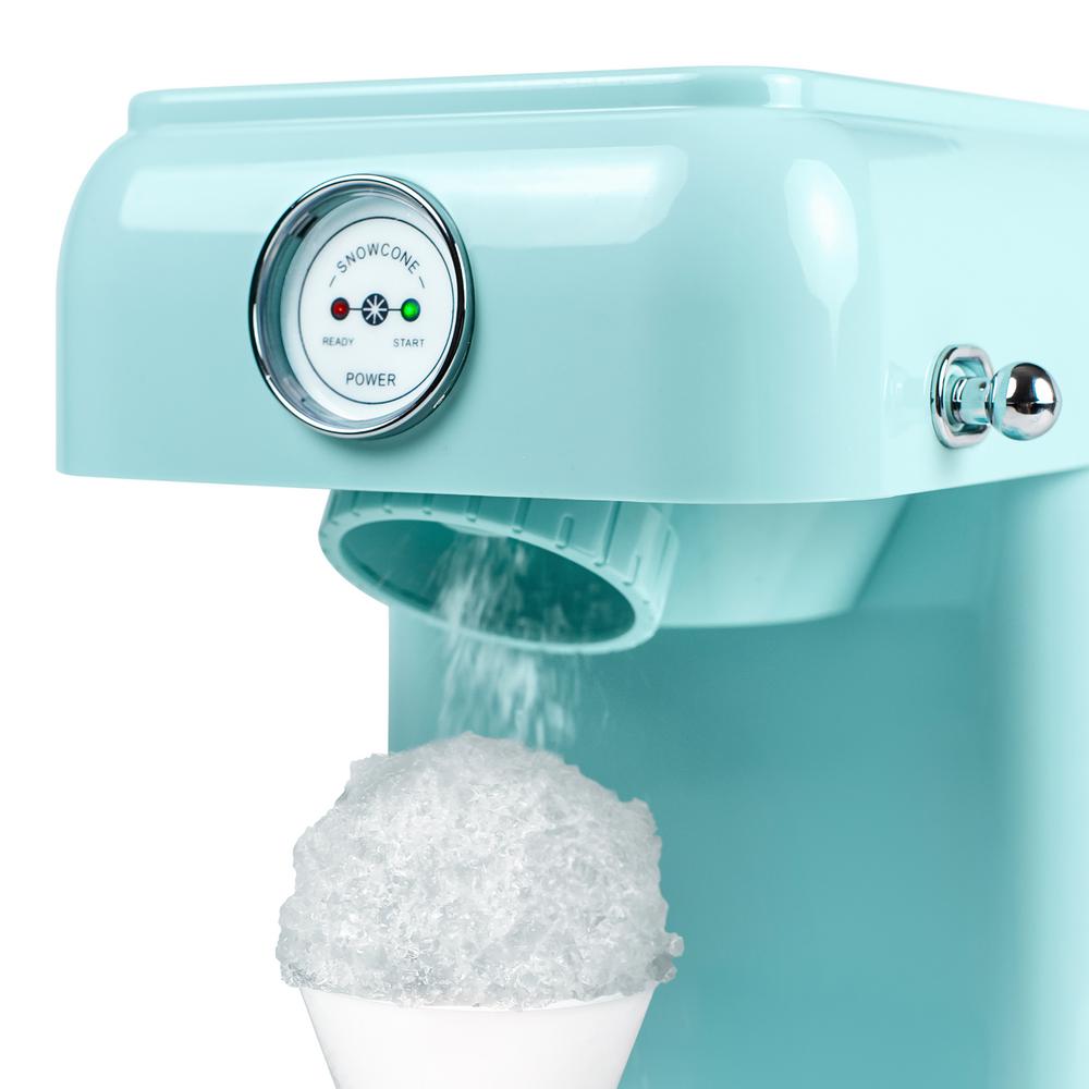 Nostalgia 30 W Aqua Blue Snow Cone Maker with Retro Design CLSC1AQ