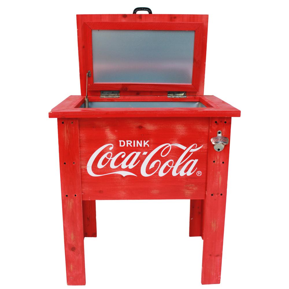 olympia coca cola 65qt hard cooler