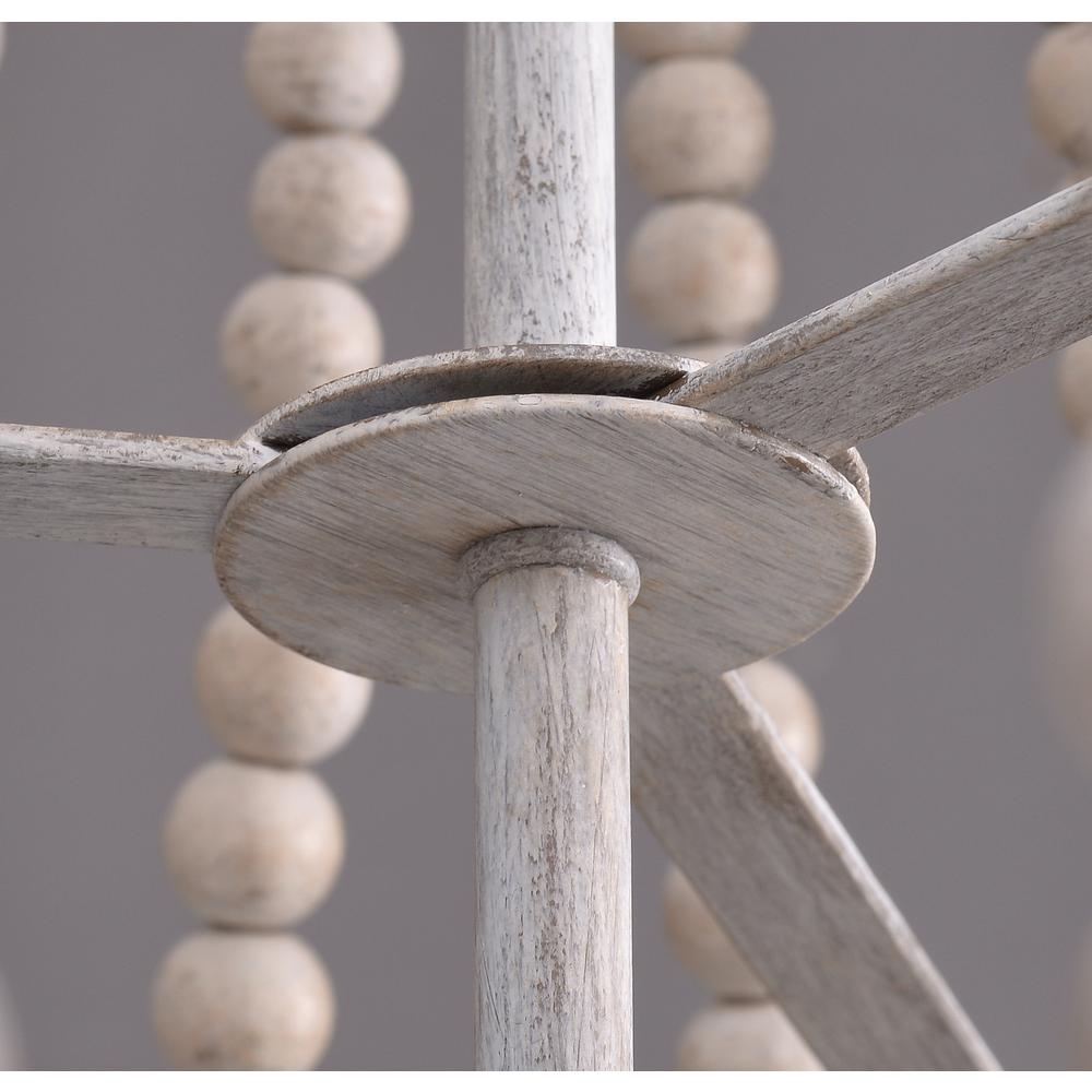 wood bead table lamp