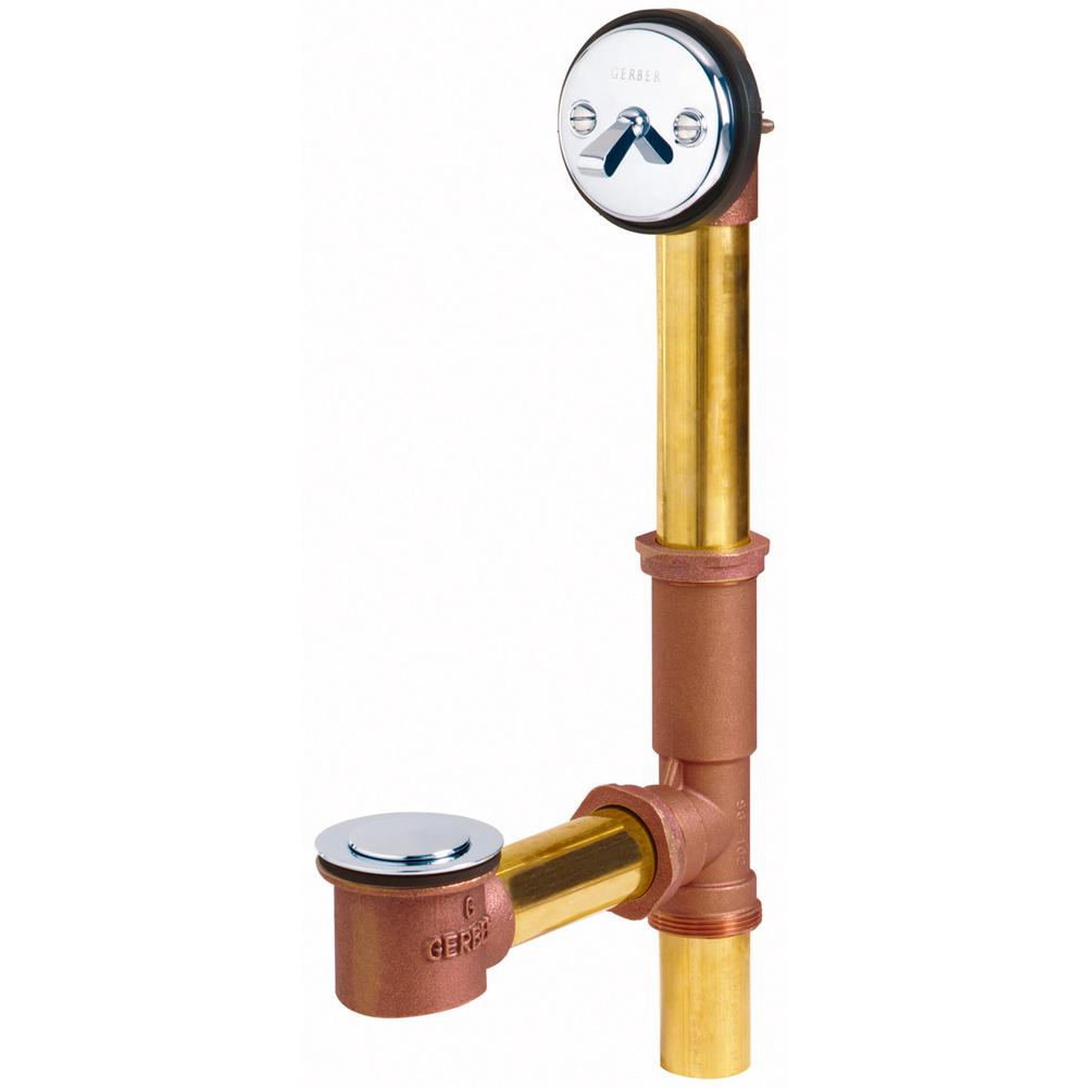 Gerber Classics 17 Gauge Brass Pop-up Bath Drain in Chrome by Gerber