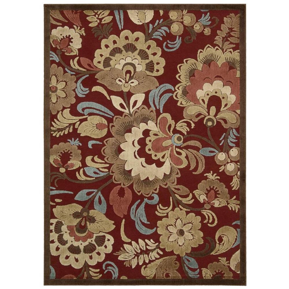 Nourison Overstock Graphic Illusions Red 8 ft. x 11 ft. Area Rug221933