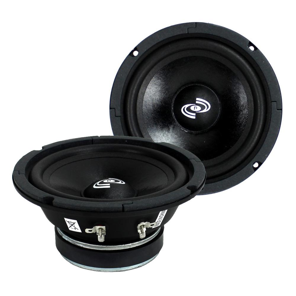 6 5 In 600 Watt Car Mid Bass MidRange Woofer Audio Speakers 8 Ohm   Audio Accessories 2 X Pdmr6 64 1000 