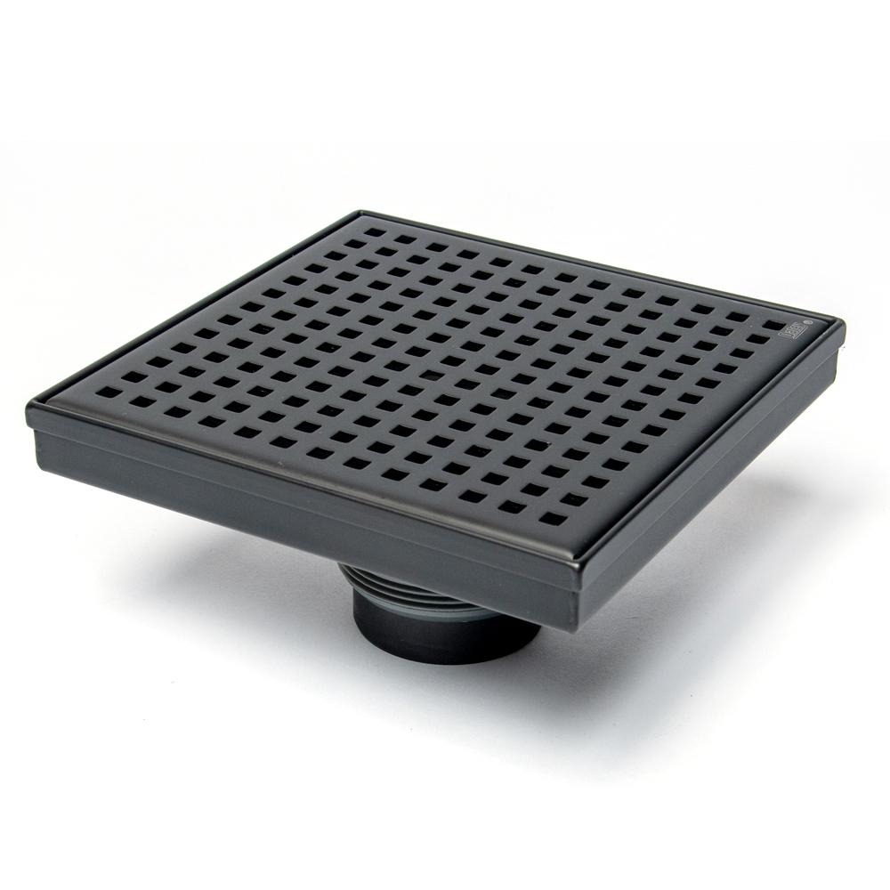 Oatey 6 In X Square Drain Grate Matte Black Drain Square Grate In Matte Black