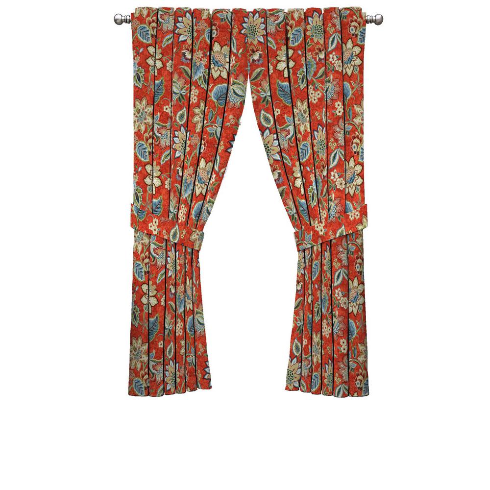 Waverly Brighton Blossom Window Curtain Panel in Gem 52 in. W x 84 in