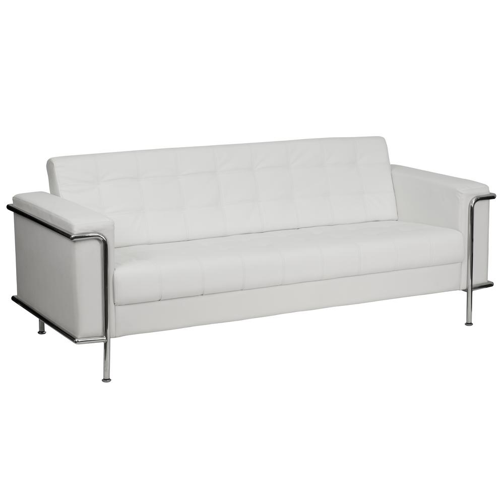 Flash Furniture Hercules Lesley Series Contemporary White Leather ...