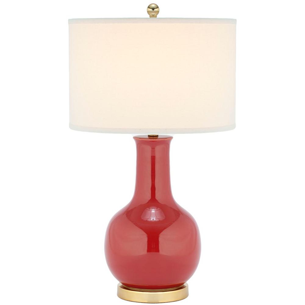 red and white lamp