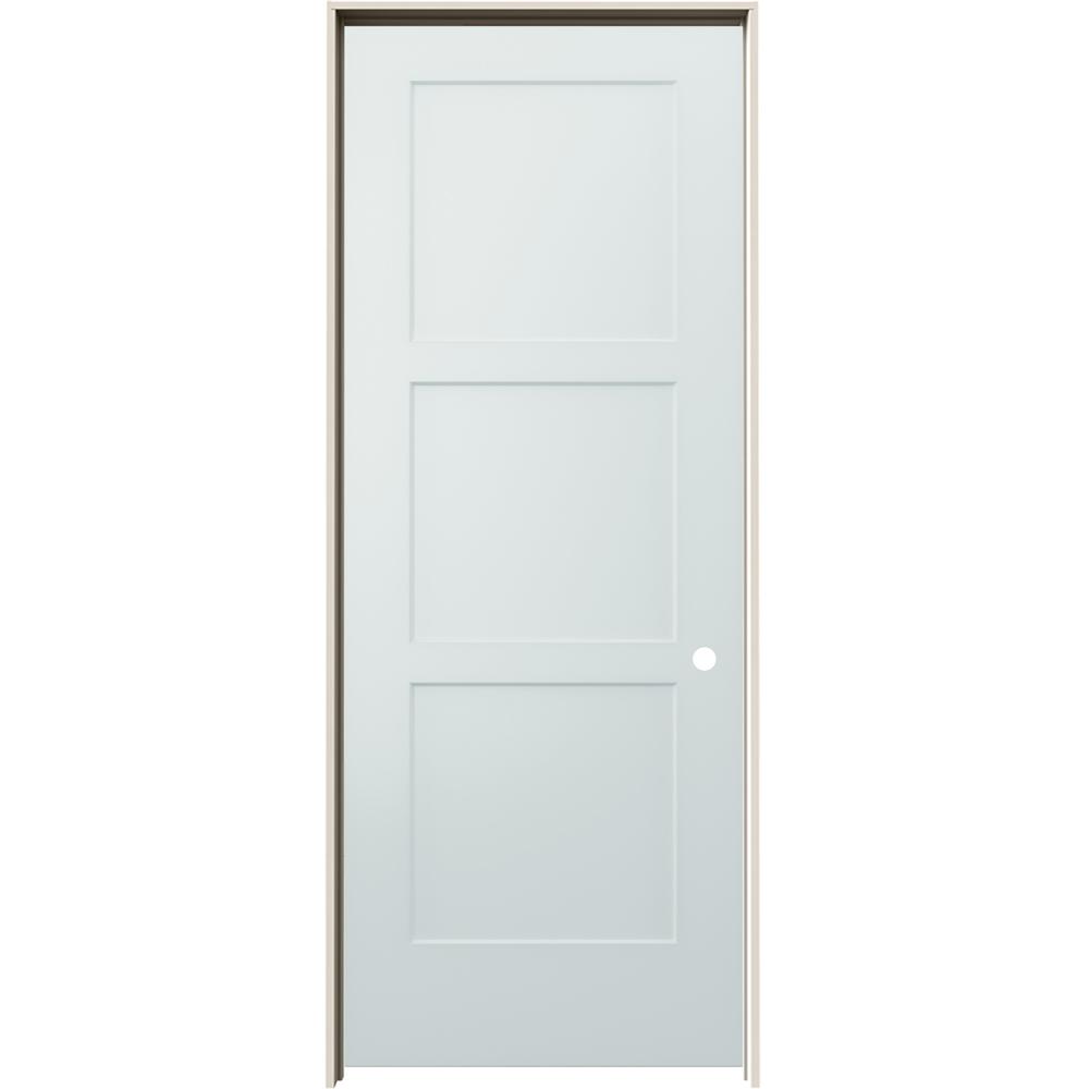 JELD-WEN 30 In. X 80 In. Birkdale Light Gray Paint Left-Hand Smooth ...