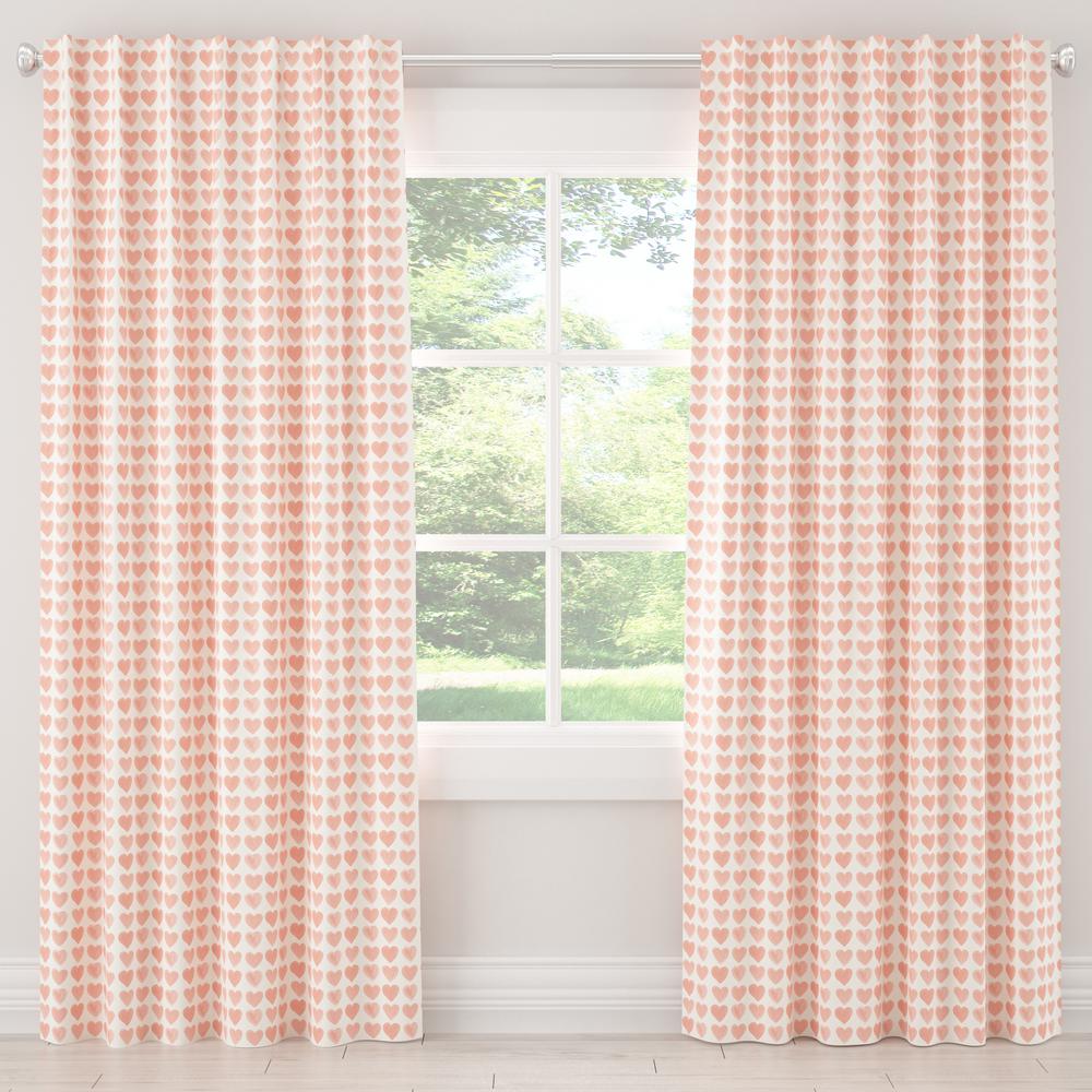 Skyline Furniture 50 In W X 84 In L Unlined Curtain In Hearts