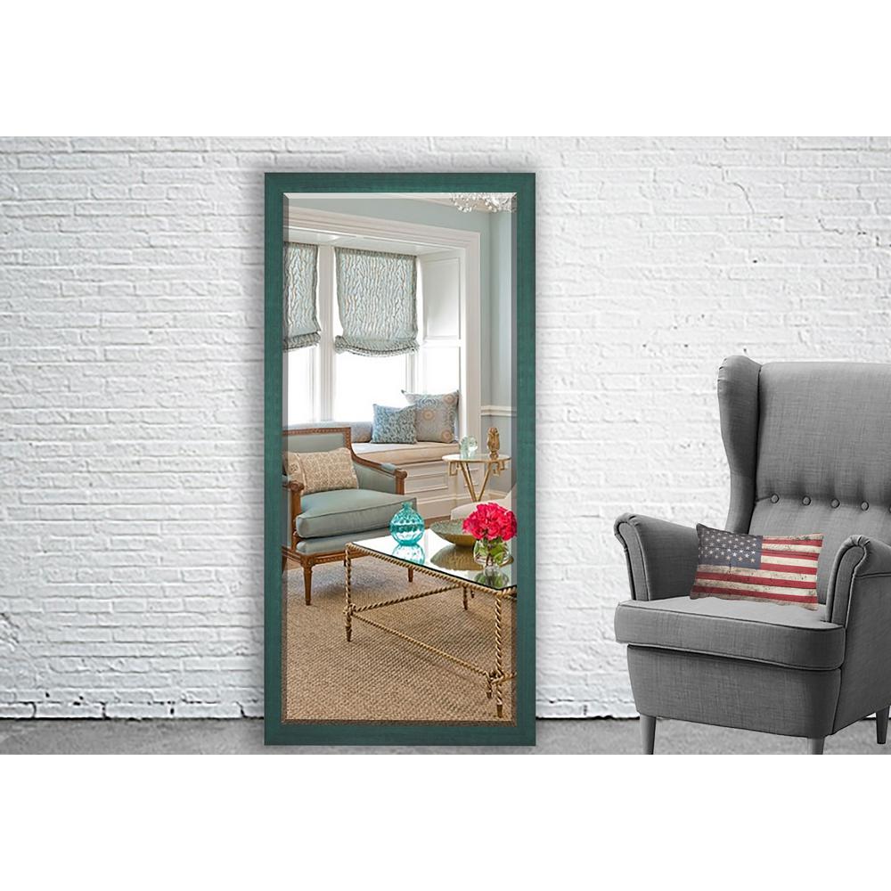 71 In X 30 5 Country Cottage Aqua Framed Beveled Tall