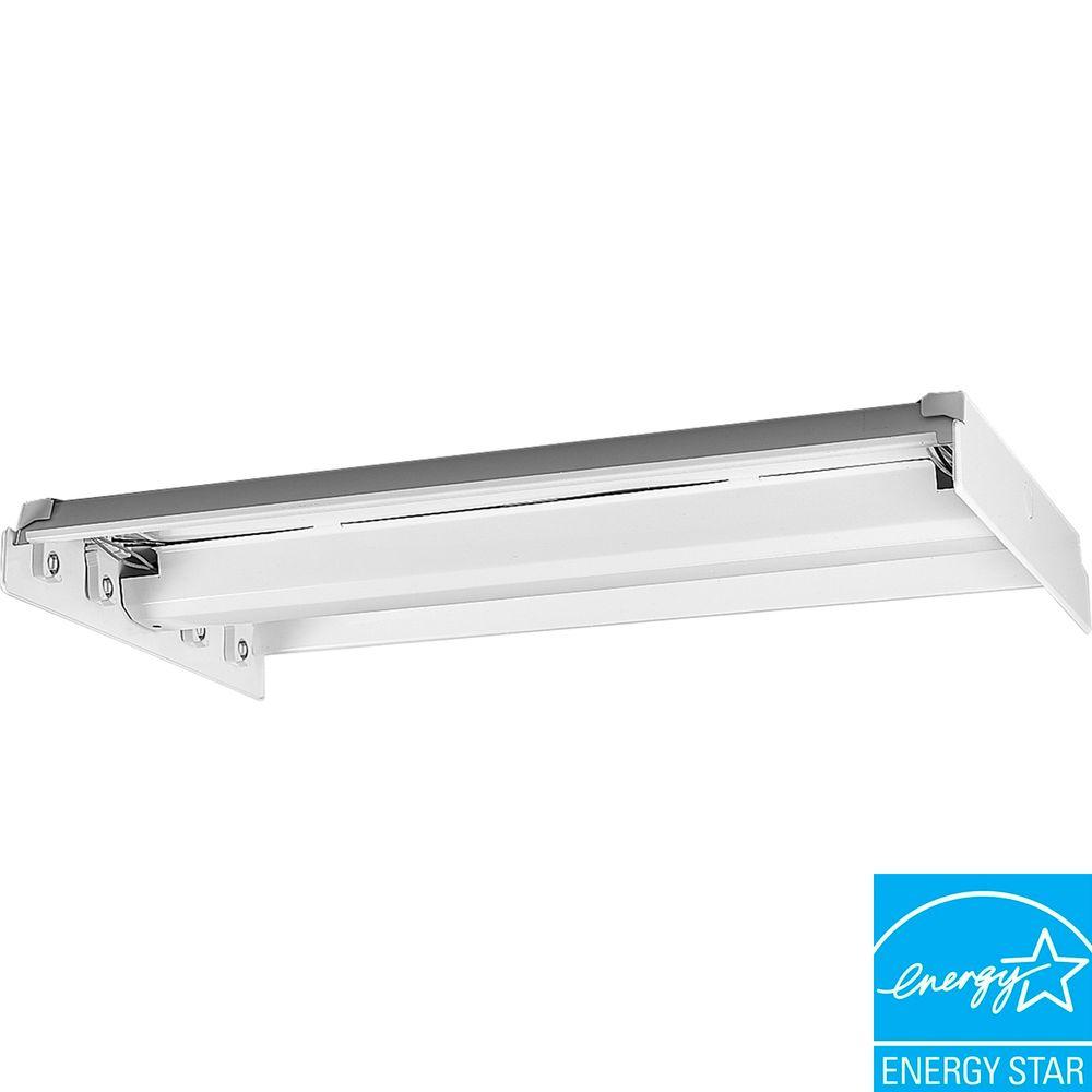 Progress Lighting 4-Light White Fluorescent Fixture Chassis by Progress Lighting