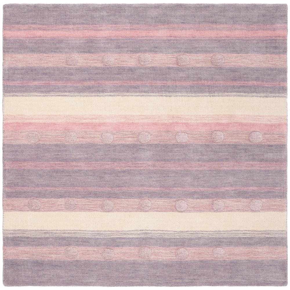 Safavieh Kids Light Purple Ivory 5 Ft X Square Area Rug Safavieh Kids Light Purple Ivory 5 Ft X Square Area Rug