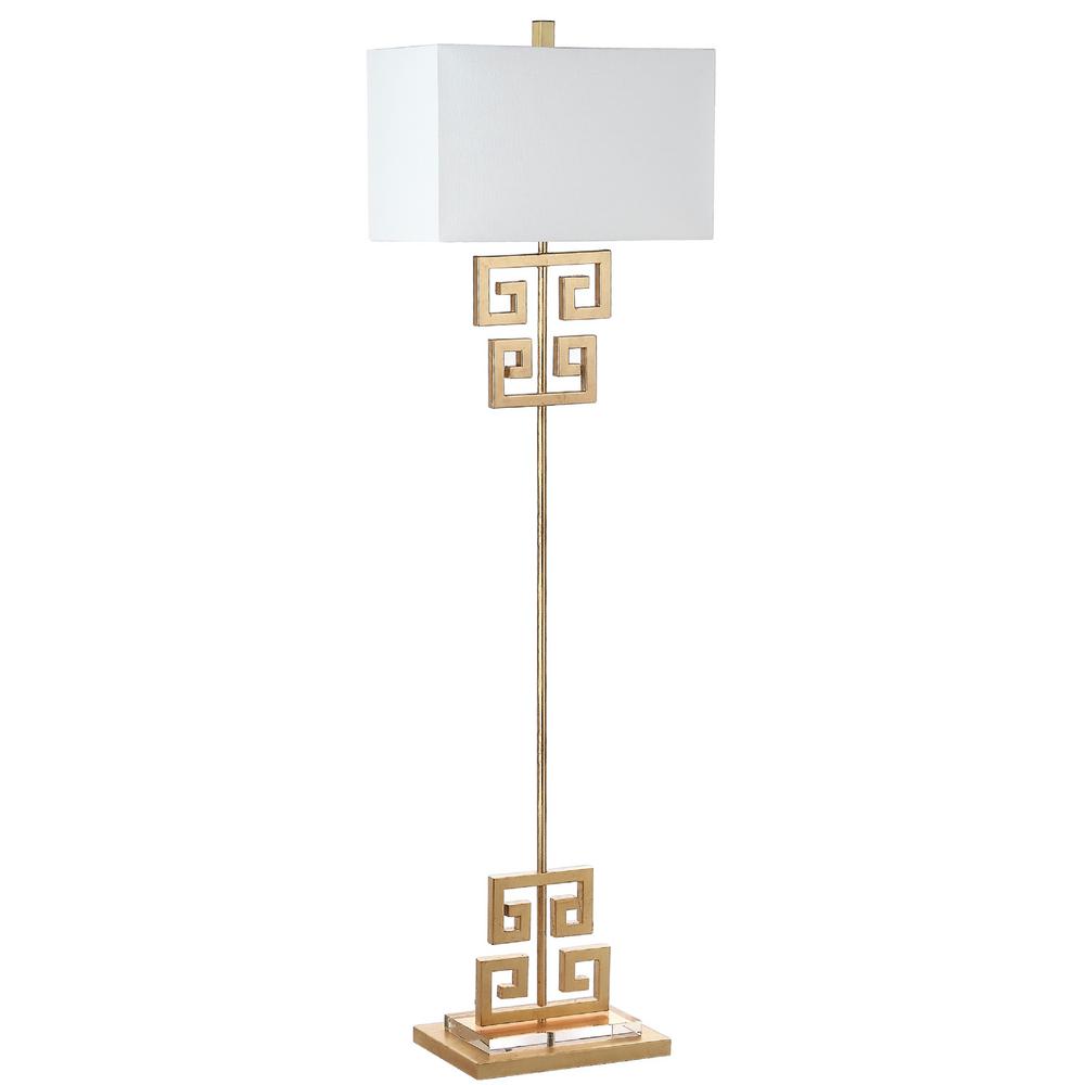gold geometric floor lamp