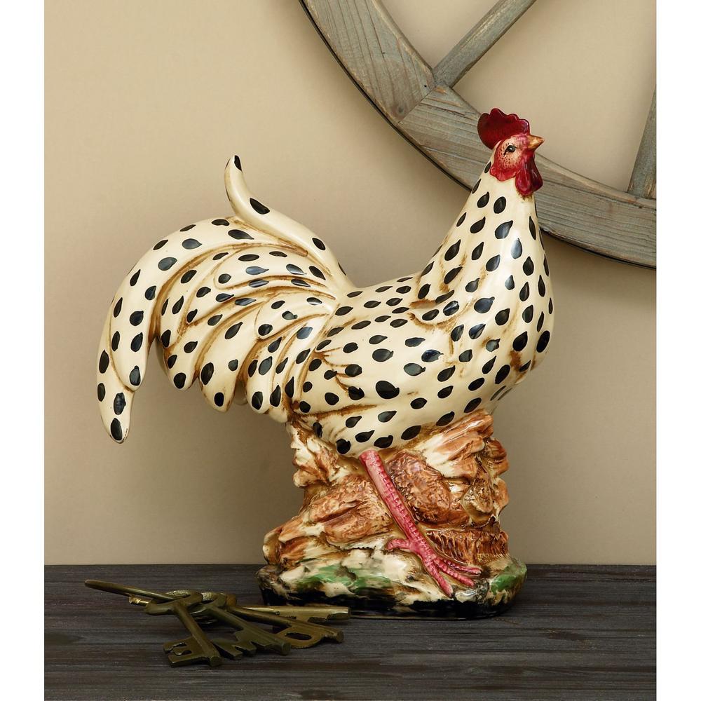 porcelain rooster statue