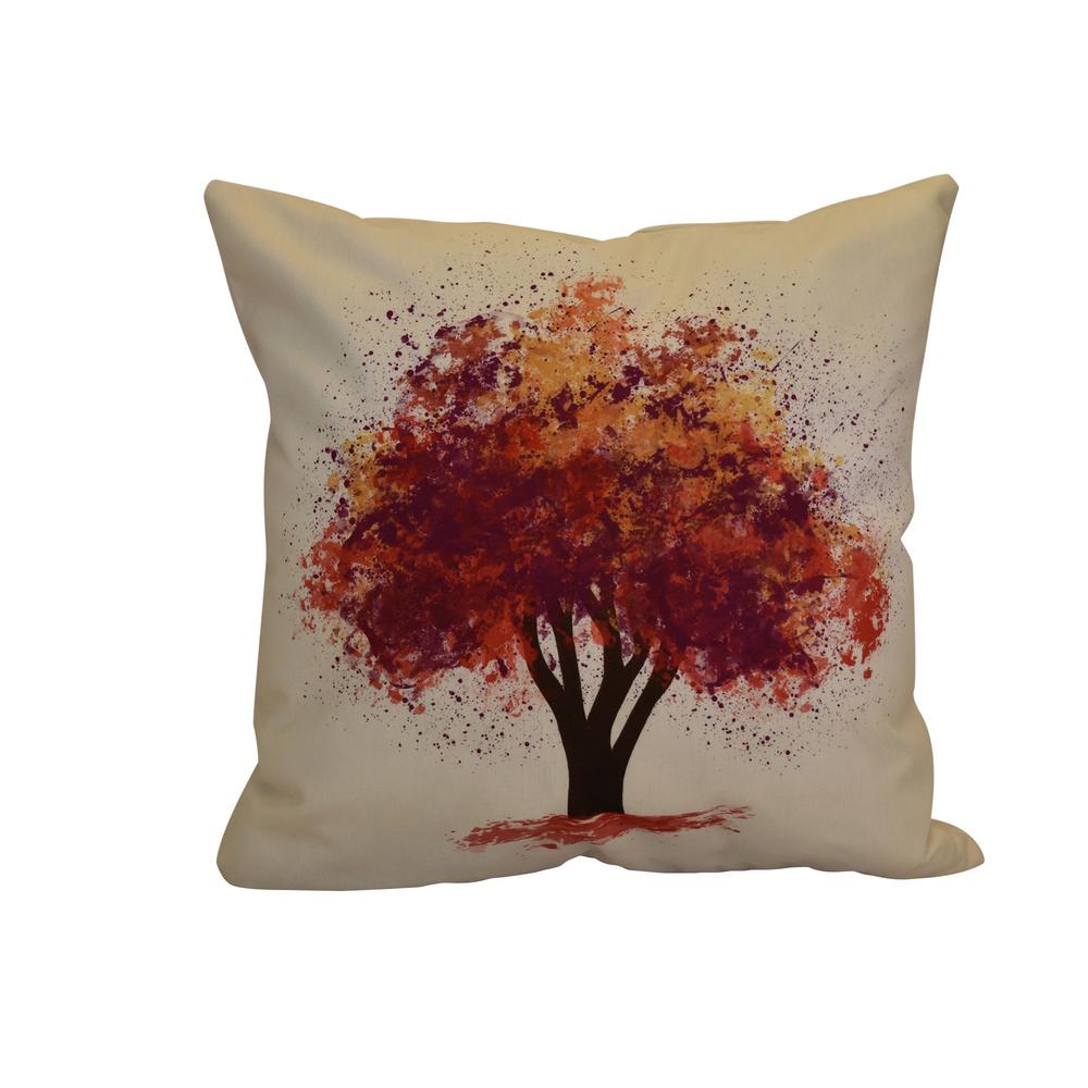 Fall Bounty Floral Print Throw Pillow Purple Pfn739pu18 16 The