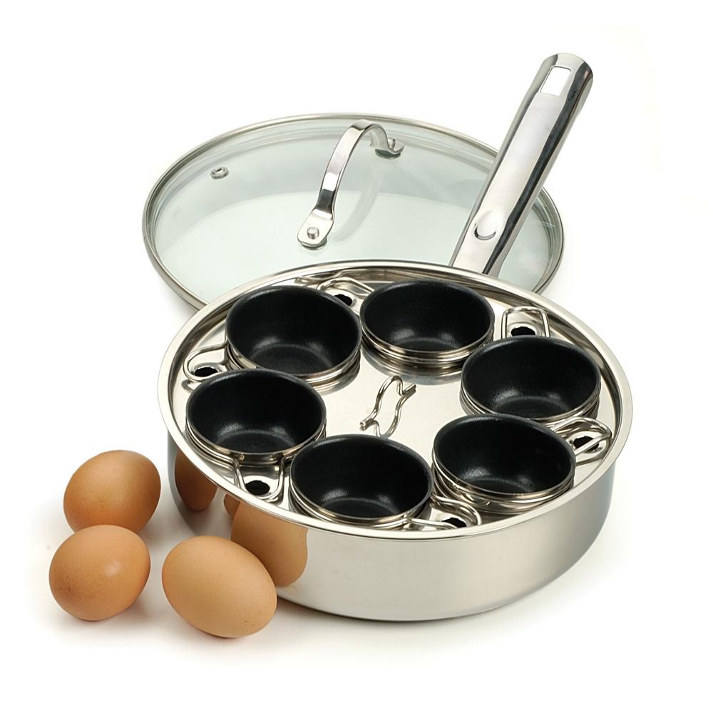 RSVP International Endurance Stainless Steel Poacher,Black /& Silver,1-Egg