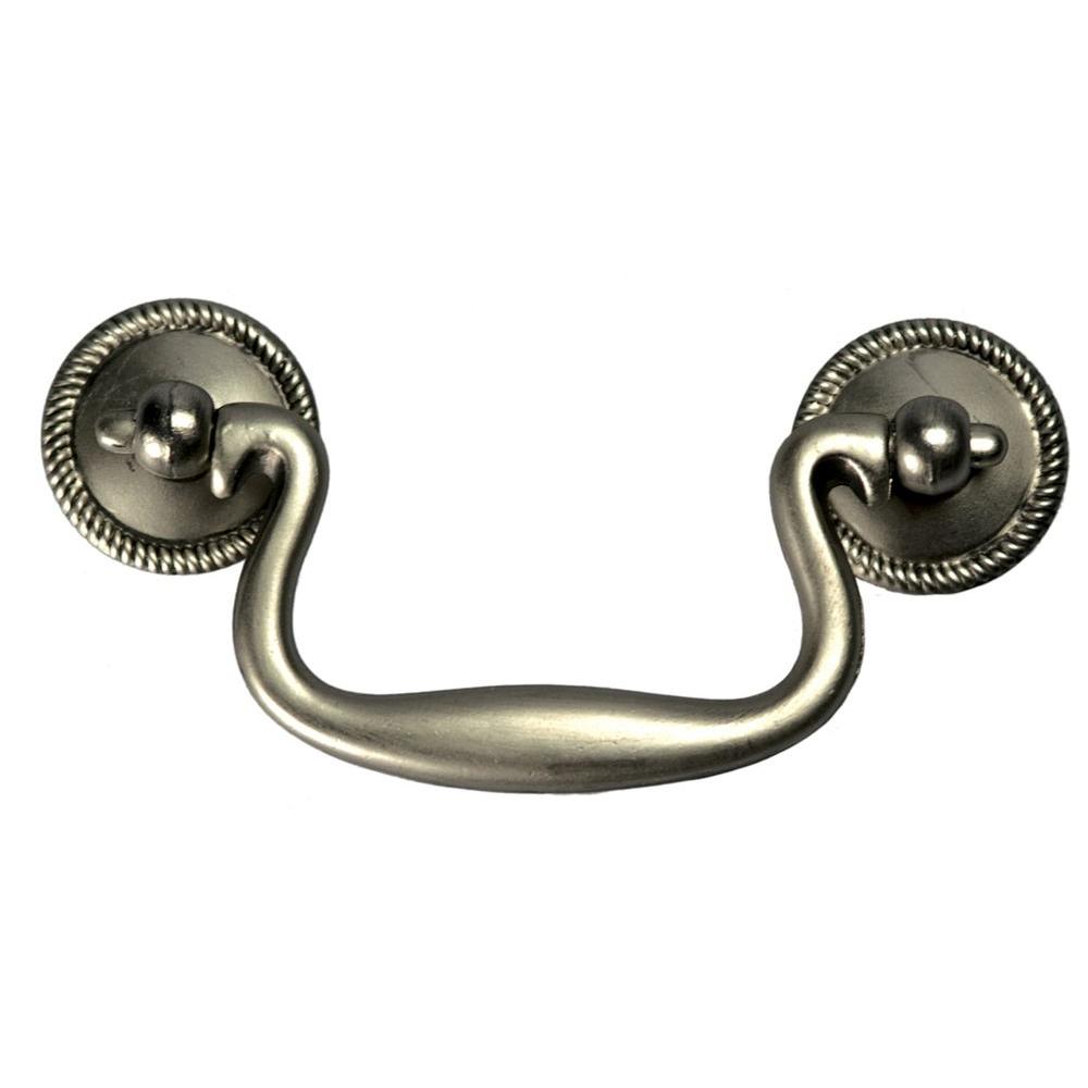 Hickory Hardware 3 in. Silver Stone Furniture Bail PullP8049ST The