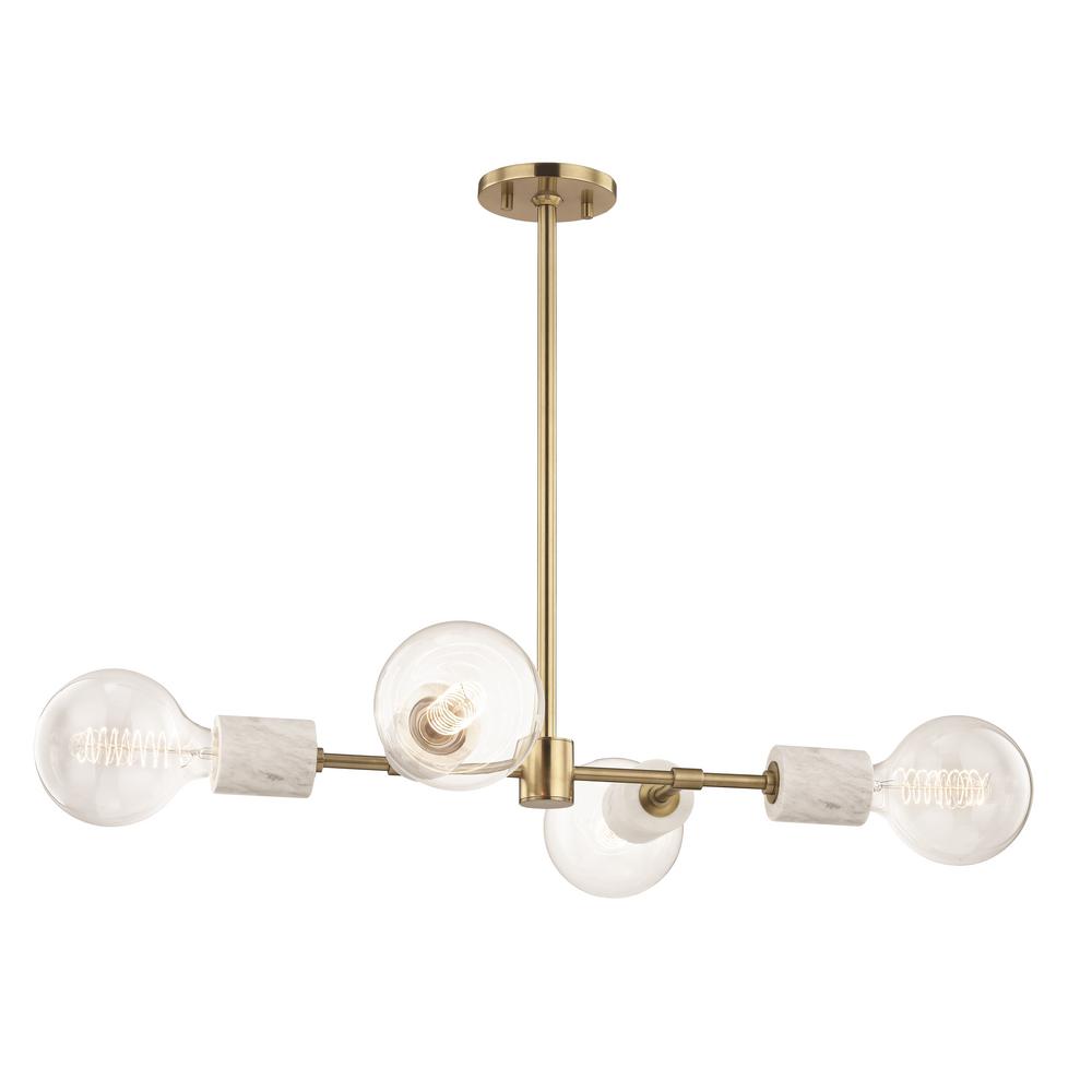 Asime 4-Light Aged Brass Pendant