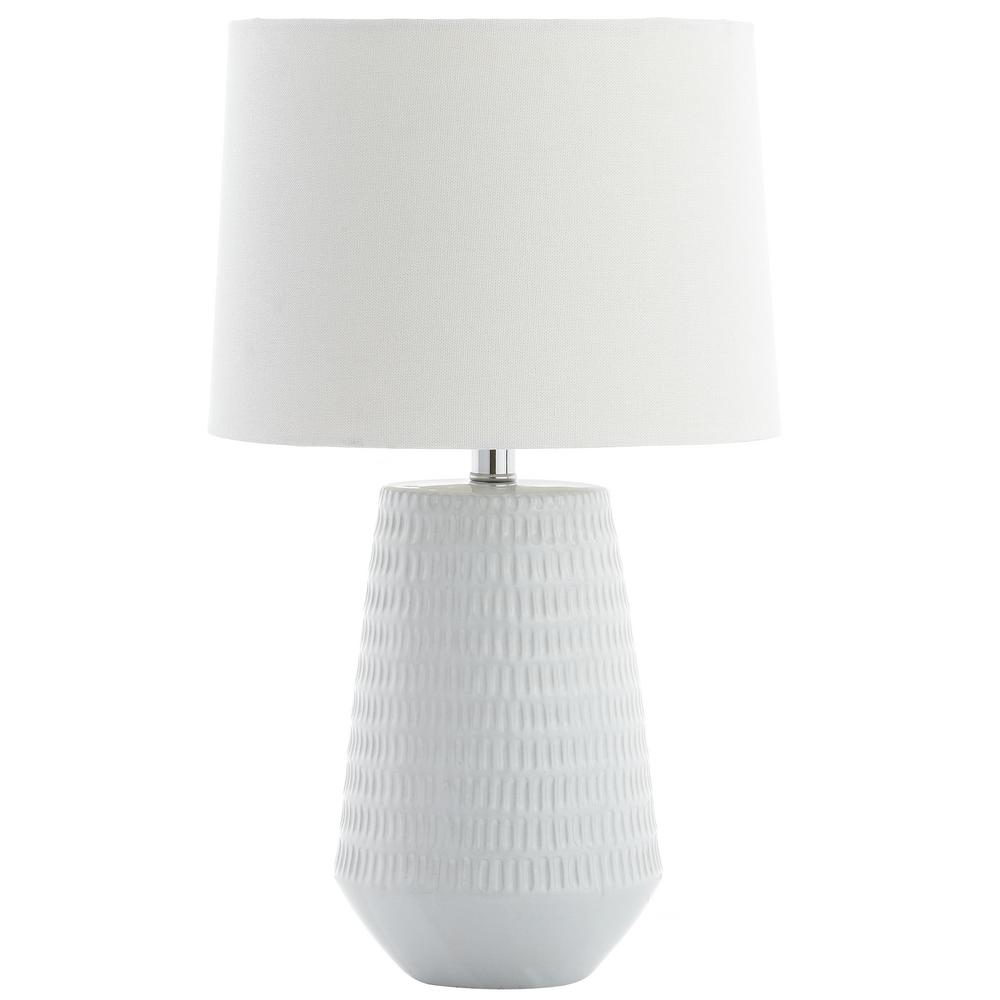 white textured table lamp