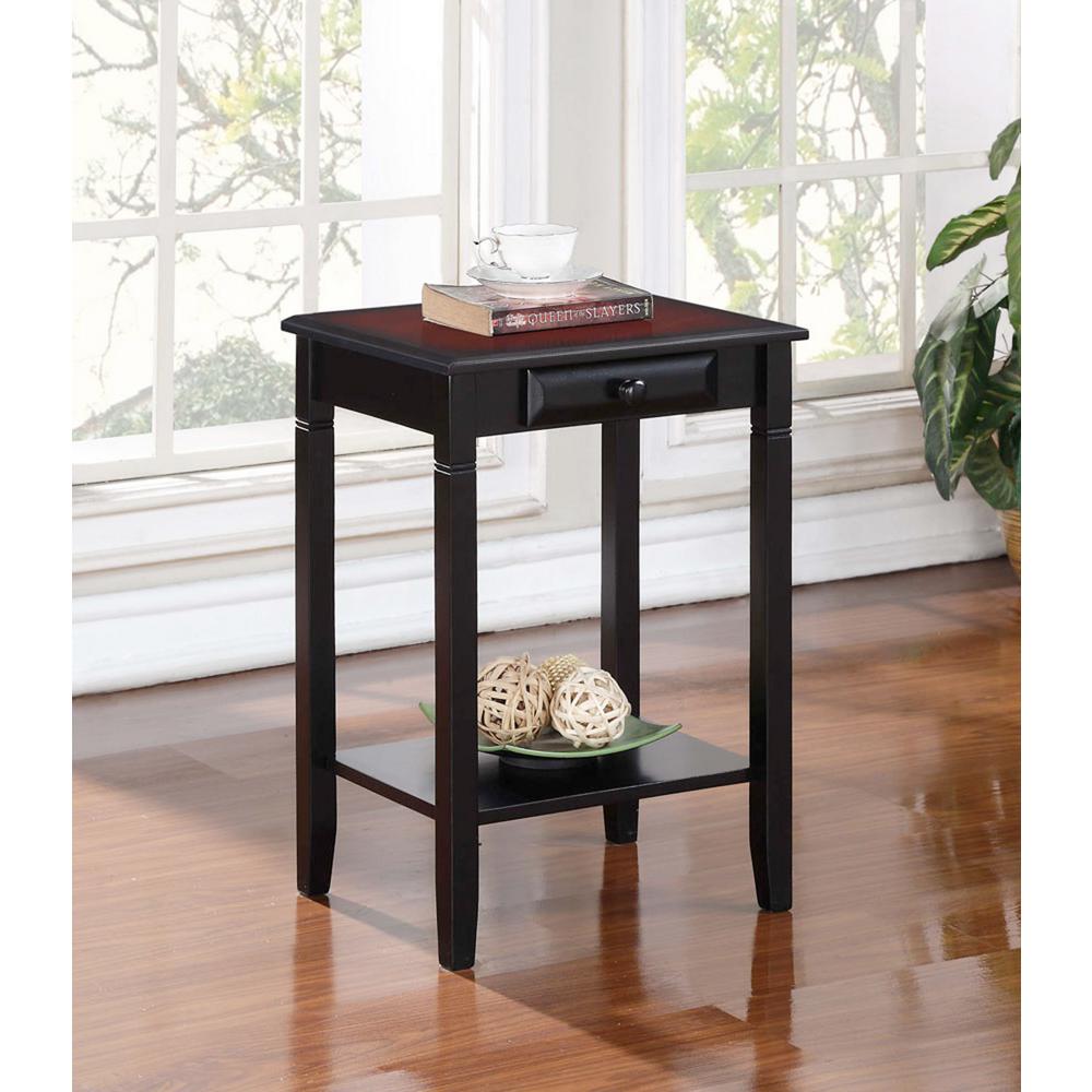 Linon Home Decor Camden Black Cherry Storage End Table64027BLKCHY01KDU