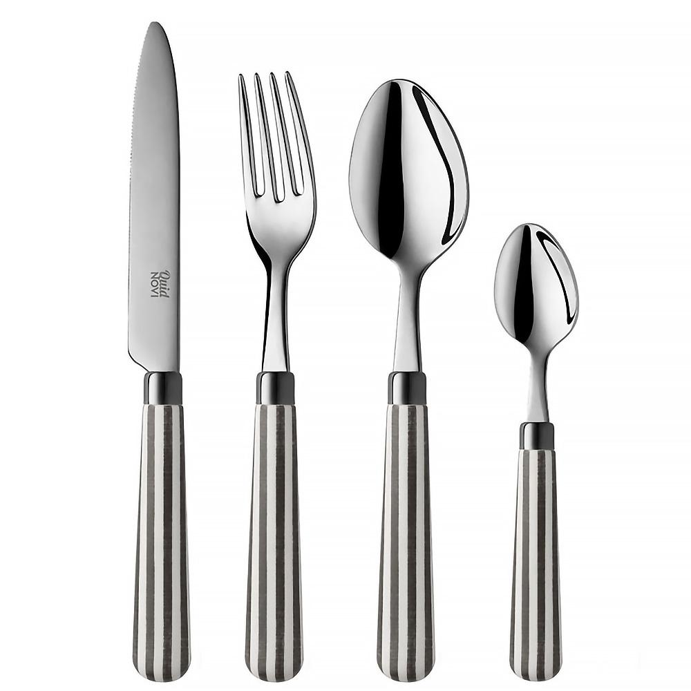 Quid Novi Marina 16Piece Grey 18/0 Stainless Steel Flatware Set 080412