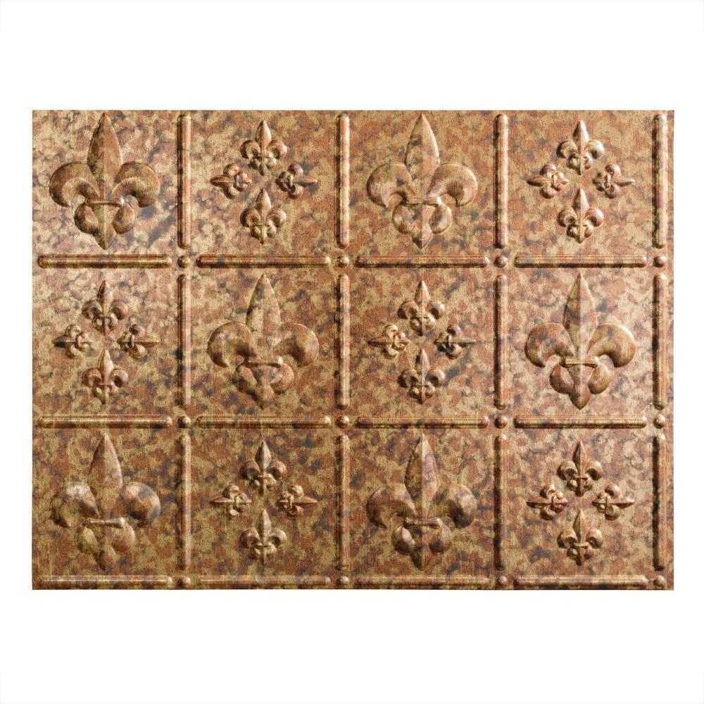 Fasade Fleur De Lis 18 In X 24 Ed Copper Vinyl Decorative Fasade Fleur De Lis 18 In X 24 Ed Copper Vinyl Decorative Wall