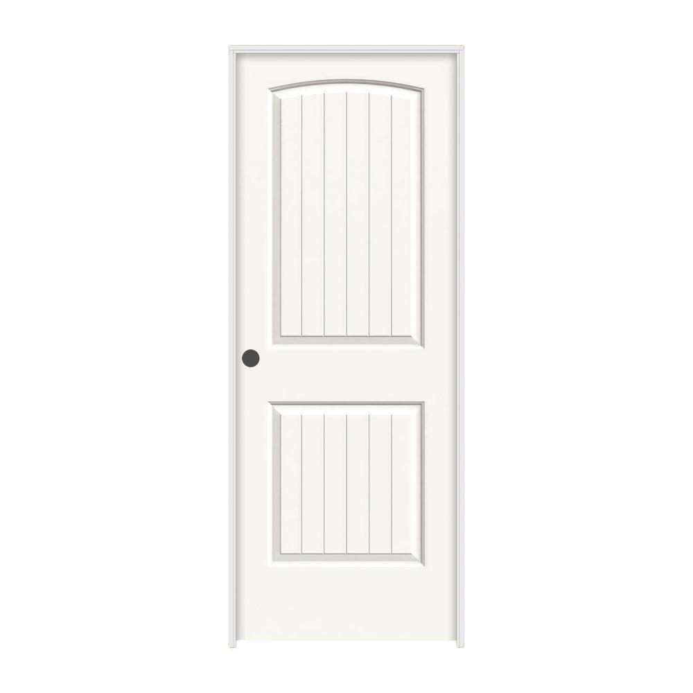 JELDWEN 32 in. x 80 in. Santa Fe White Painted RightHand Smooth