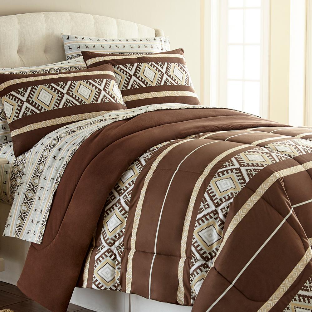 Queen Stripes Plaids Multi Colored Comforters Comforter Reindeer Stripe Full Queen 4 Piece Comforter Set