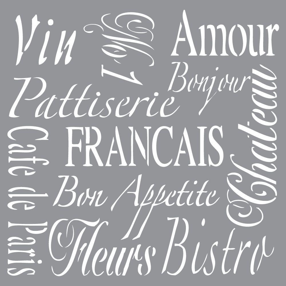 Decoart Americana Decor French Living Stencil Ads05 K The Home Depot Decoart Americana Decor French Living Stencil