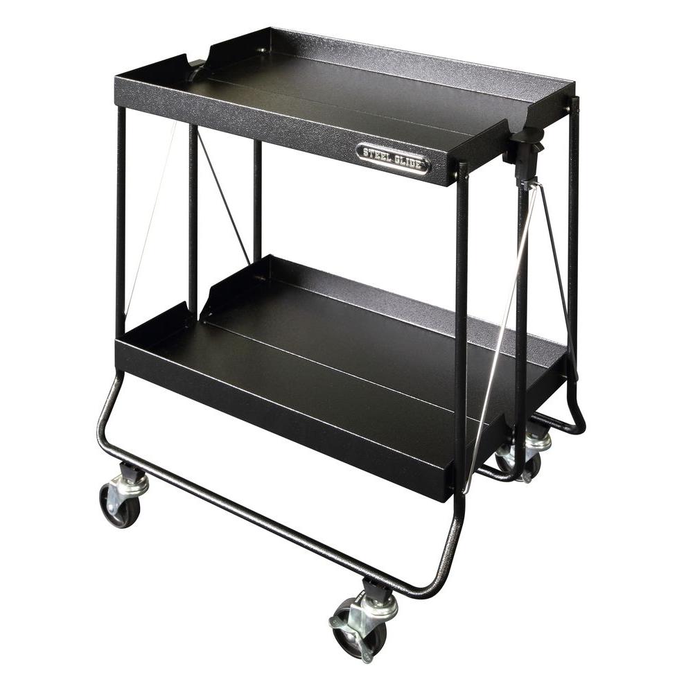 Steel Glide 24 in. Folding Utility Cart, Textured BlackHOUC28A2B1AAA
