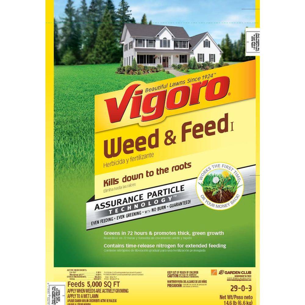 Vigoro 14.96 lb. 5M Weed and Feed-52210 - The Home Depot