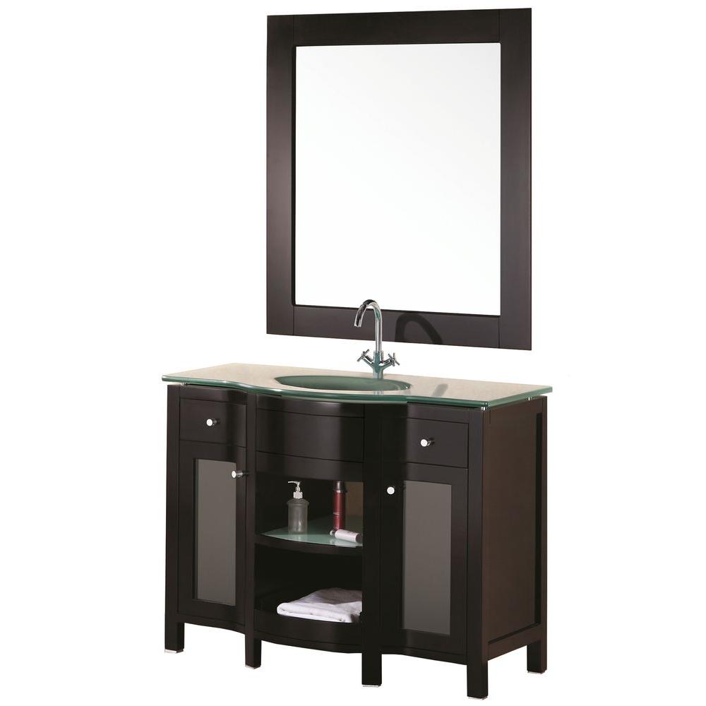 Design Element Rome 43 In W X 22 In D Vanity In Espresso With