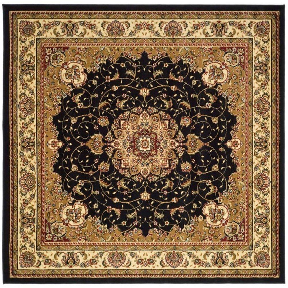 Safavieh Lyndhurst Black Ivory 6 Ft X Square Area Rug