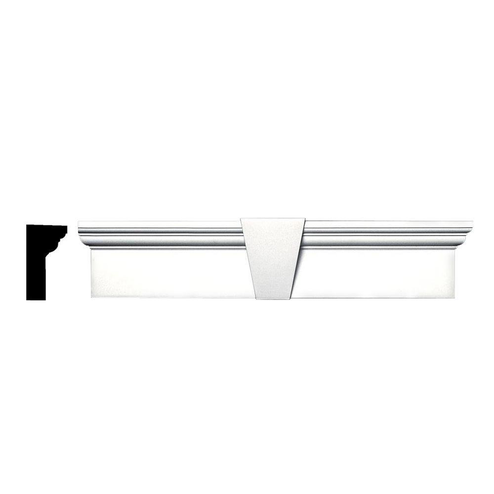 Builders Edge 6 in. x 73 5/8 in. Classic Dentil Window Header with