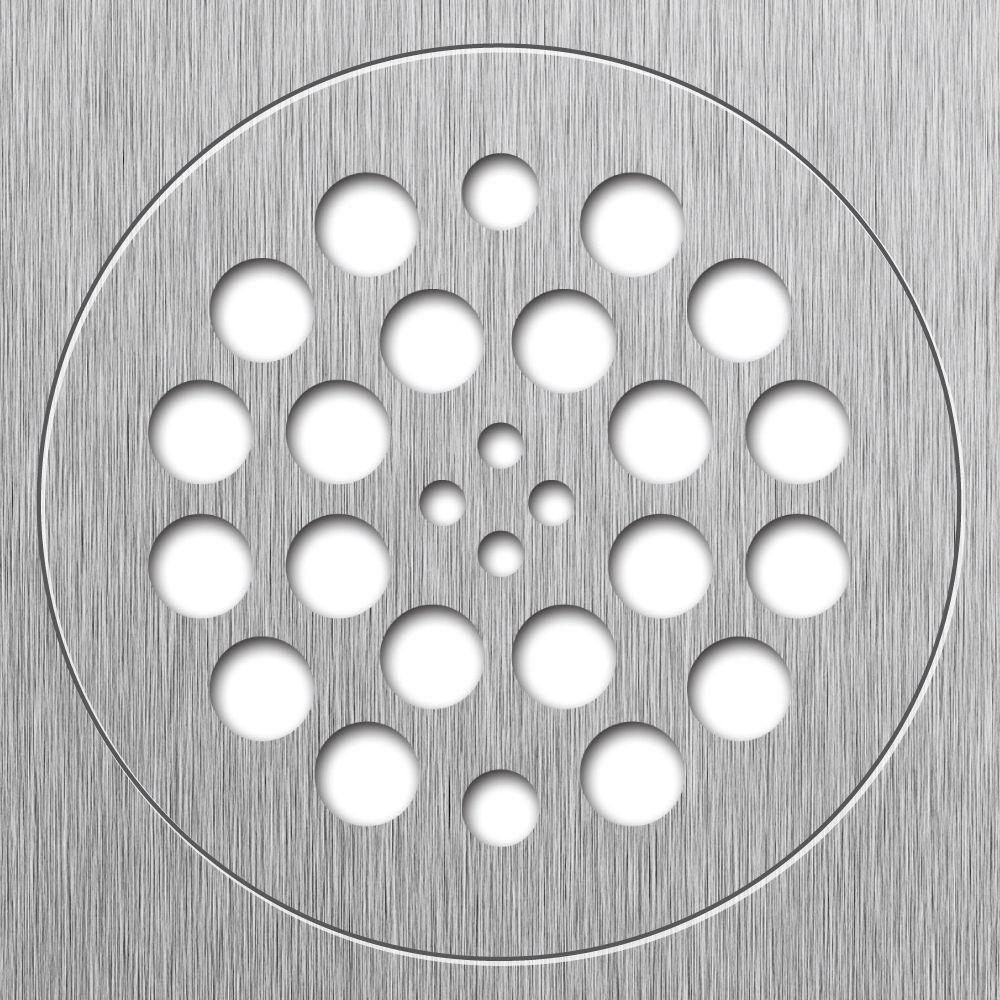 Redi Drain Tile Redi 5.75 in. x 5.75 in. 2Piece Drain Plate Set in Brushed NickelDPBNSet