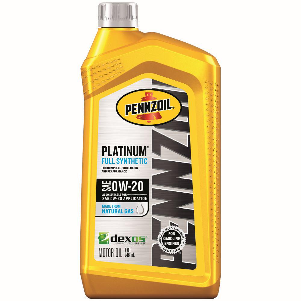 Pennzoil 1 Qt Sae 0w Platinum Full Synthetic Motor Oil The Home Depot
