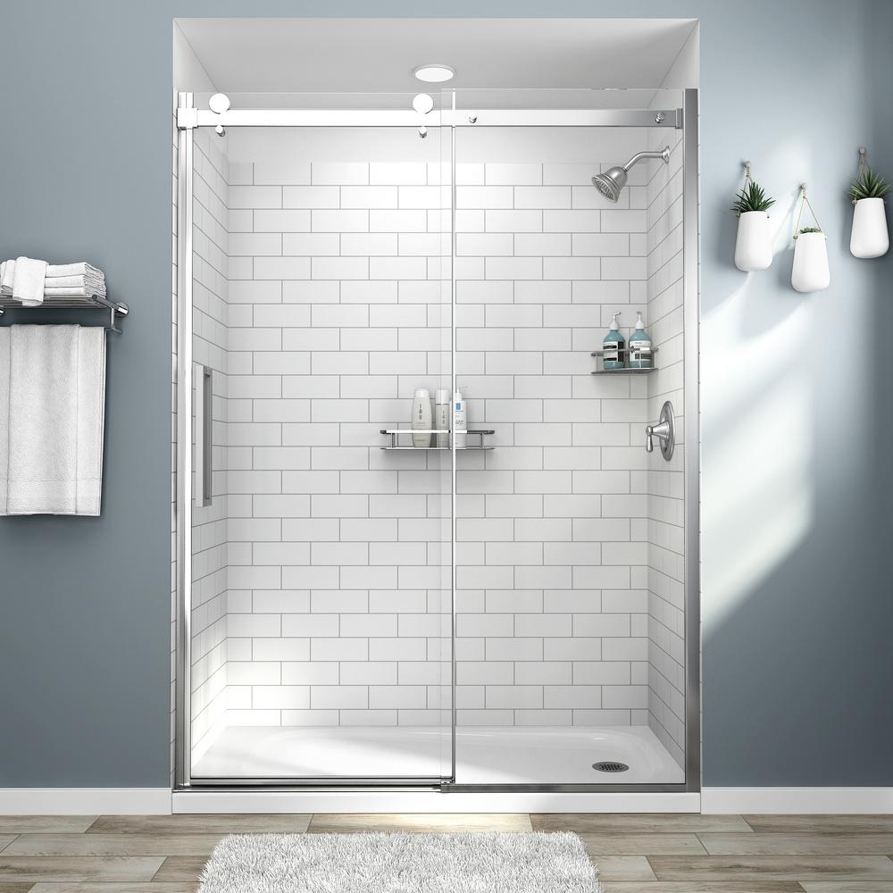 Caribbean Beach with Boat TILE REPLACEMENT Corner SHOWER BACK WALL REAR PANEL SHOWER ALUMINIUM