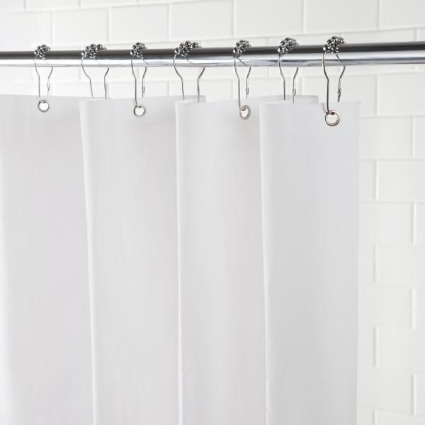 Kenney Peva 70 In X 72 White Heavy Weight Shower Curtain Liner