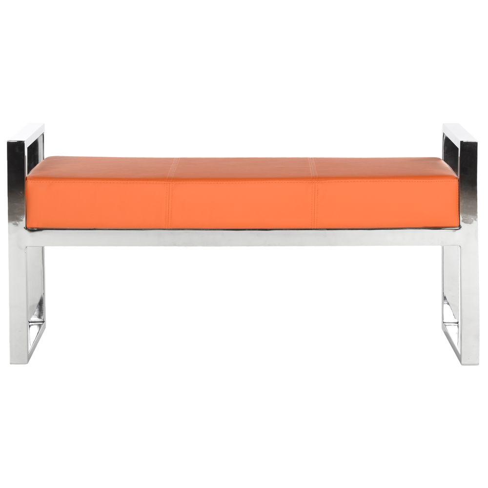 Safavieh Slade Orange BenchFOX2026C The Home Depot