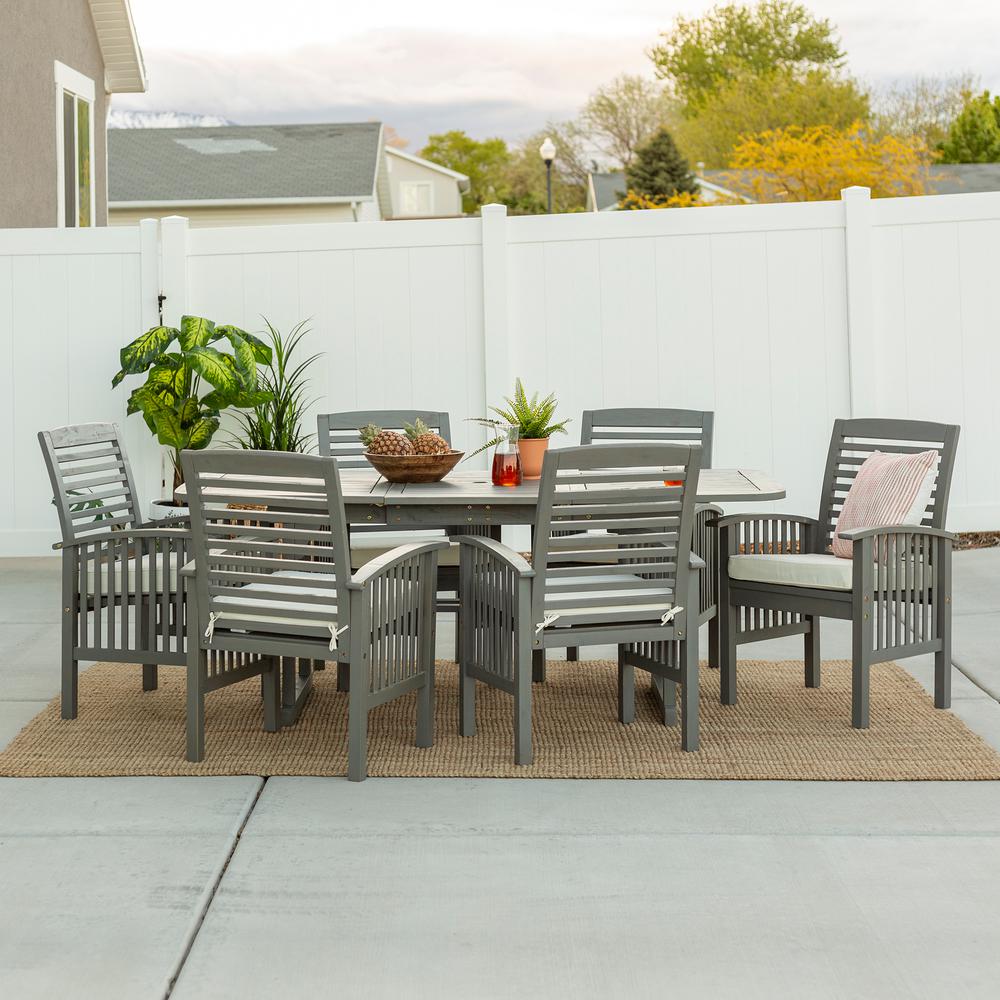Reviews For Walker Edison Furniture Company Grey Wash 7 Piece Classic Wood Outdoor Patio Dining Set With Cream Cushions Hd8086 The Home Depot - Walker Edison Patio Furniture Reviews Reviews For Walker Edison Furniture Company Grey Wash 7 Piece Classic Wood Outdoor Patio Dining Set With Cream Cushions Hd8086 The Home Depot - Walker Edison Patio Furniture Reviews